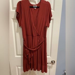 SOMA Jersey Knit casual Dress, Size XL, Rust colored